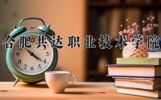 2024年合肥共达职业技术学院招生章程，附办学层次和录取规则