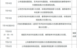 山东2024年高校招生各批次志愿填报时间安排出炉