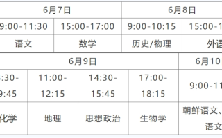 辽宁2024年高考时间是什么时候？附各科目考试时间