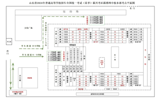 山东省淄博市2024年夏季高考考点考场分布图