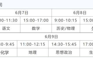 湖北2024年高考时间是什么时候？附各科目具体考试时间