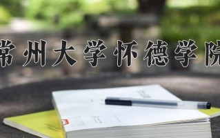 常州大学怀德学院王牌专业排名-含2025年全国各省录取最低分数线
