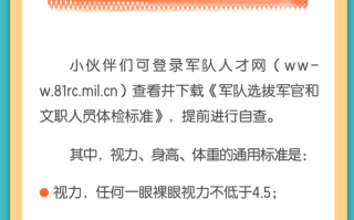 湖南考生2024年报考军校体检标准是什么？