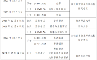 江苏省2024年普通高校招生艺术类专业省统考时间安排表出炉！