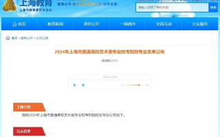 高招 | 2024年上海市普通高校艺术类专业校考院校专业名单公布