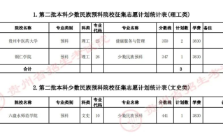 贵州省2023年普通高校招生第二批本科少数民族预科院校网上征集志愿的说明