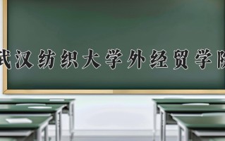 武汉纺织大学外经贸学院王牌专业排名-含2024年全国各省录取最低分数线