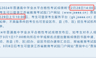 2024江苏合格考成绩查询时间及入口；不合格影响高考吗？